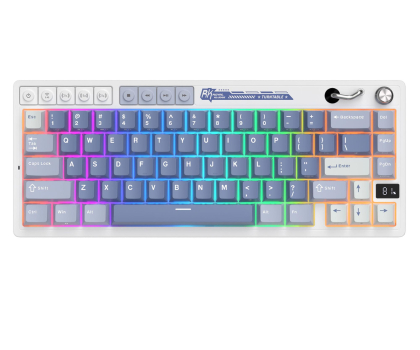 Klawiatura Royal Kludge RK M65 Ocean Blue Beige switch